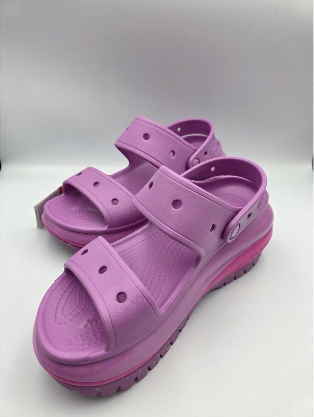 Crocs Classic Mega Crush Sandals W9 M7 Juice Hot Pink Limited Edition